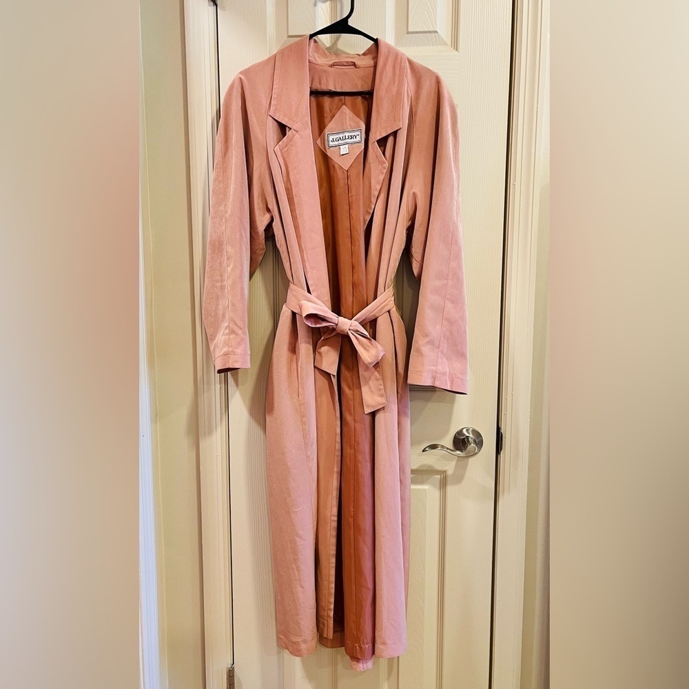 80's Vintage J. Gallery Pink Oversized Duster Size 6